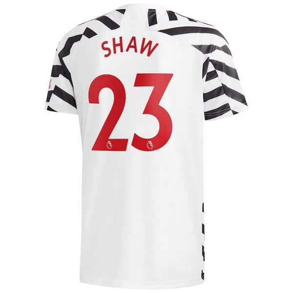 Camiseta Manchester United NO.23 Shaw 3ª 2020-2021 Blanco